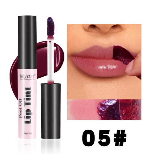 SWETIYOU Peel Off Lip Stain, Long Lasting Waterproof and Transfer Proof Lip Tint, Matte Finish Peel Off Lip Stain, Non-stick Cup Peel Off Lipstick Lip Makeup for Women Girls