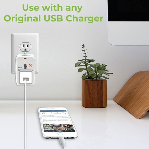 Worldwide Power Adapter Works for Sonim XP5 Feature Phone is Universal for 90% of Travel Between US/EU/CN/AUS/NZ/UK Type