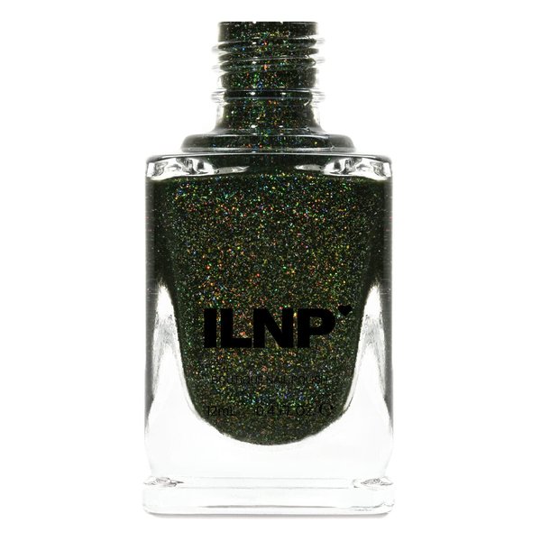ILNP Ski Lodge - Deep Mossy Green Holographic Nail Polish
