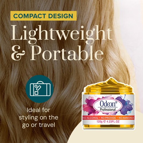 Odeon Temporary Hair Color Wax, Natural & Washable Hair Wax Color for Temporary Hair Dye with Beeswax & Tea Tree Extract - Easy To Use Temporary Hair Color for Kids & Adults, Gold, (4.23oz)