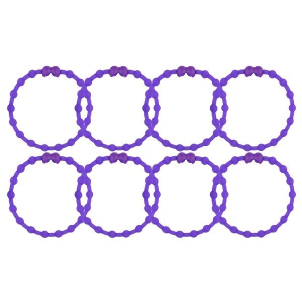 Purple PRO Hair Ties: Easy Release Adjustable for Every Hair Type PACK OF 8