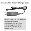 Aliwisdom Smart Universal RC Charger Cable with SM-2P Connector Plug for 3.7V 1S Lipo Battery & 3.6V 3S Ni-MH/Ni-CD Battery Pack, Compatible RC Car/Boat/Plane/Drone/Tank/RC Helicopters