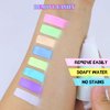 Bowitzki 50g Pastel Color Split Cake Water Activated eyeliner UV Glow Graphic eye liner Hydra Liner Rainbow Face Body Paint Makeup
