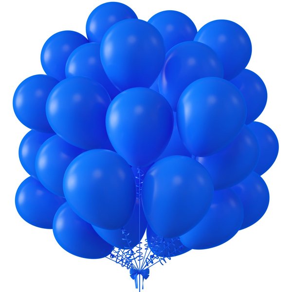 KALOR 10 Inch Dark Blue Balloons, 100 Pcs Latex Helium Balloons for Kid's Birthday Party Baby Shower Wedding Graduation Graduation Party Decorations
