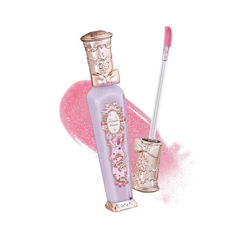 Flower Knows Violet Strawberry Rococo Glowy Lip Gloss-Moisturizing Tinted Lip Plumper Oil-Hydrating Glitter Lip Makeup for Girls&Women-Vegan & Cruelty-Free-0.12 Fl Oz,1 Count (G03 Berry Bomb)