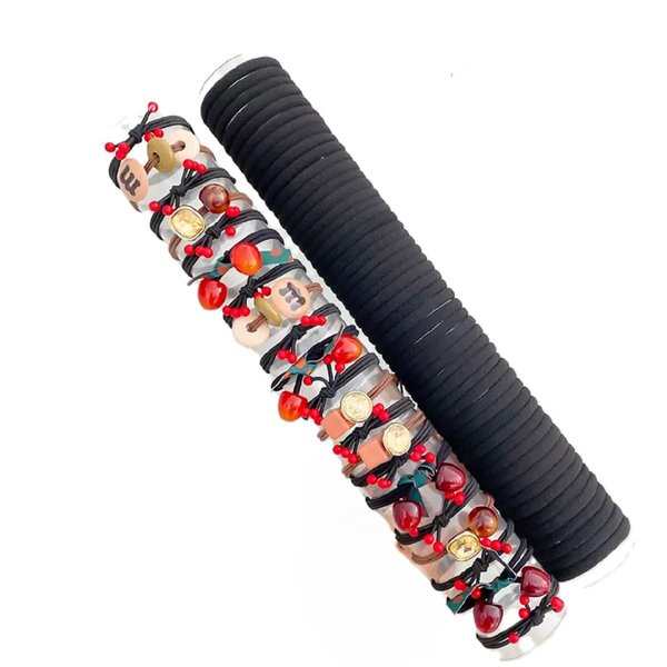 10PCS Mixed Color Pendants Headdress Hair Ties Bulk -Ponytail Fixed Headband Hair Accessorys Set-Pearl Hair Ties- Elastic Knot Hair Band for Women and Girls