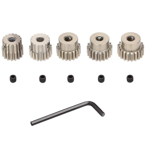Globact 48DP 3.175mm 16T 17T 18T 19T 20T Pinion Motor Gear for 1/10 RC Car Brushed Brushless Motor