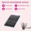 Lash Clusters 240pcs 40D 12-18mm Mixed Tray 3D Effect Volume Individual Lashes Cluster Eyelash Extensions Fluffy Soft D Curl Individual Lashes DIY Lash Extension Kit at Home (40D-0.07-D,12-18mm)