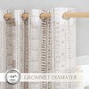 NICETOWN 45" Long Flax Rich Linen Sheer Curtains, Grommet Top Rustic Indian Curtains Half Window Treatment Semitransparent with Light Filter for Kitchen/Bedroom, Taupe, 50" Wide