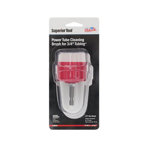 Superior Tool 18934 3/4-Inch Power Tube Cleaning Brush