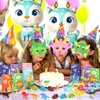 Dinosaur Party Favors, Dinosaur Party Supplies, Dinosaur Goodie Bags for Kids Birthday, Dinosaur Gifts Bags Fillers Pinata Stuffers Toys for Birthday Party, Treasure Box Prizes and Return Gifts