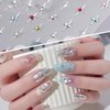 ROFIBUT Shiny Crystal Star Nail Stickers White Silver Stars Nail Decals 3D Self-Adhesive Glitter Laser Silver Star Nail Designs Sticker for Women Girls Acrylic Nails Manicure Decorations 6 Sheets