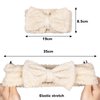 Whaline 6 Pack Spa Headband Pelerine Design Bowknot Headband Elastic Yoga Makeup Headband Soft Fluffy Bowtie Hair Band Head Wrap for Washing Face Shower Sports Beauty Skincare Women Girls