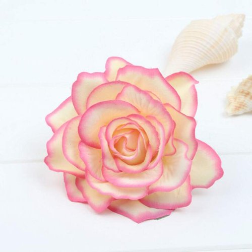 VEICOSTT Women Rose Flower Hair Clip Hair Accessories Flower Brooch Pin ZFJ11 (Retro)