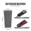 ZAKRA Heat Resistant Silicone Mat Pouch for Hair Straightener,Flat Iron,Curling Iron,Hot Hair Tools.(Grey)