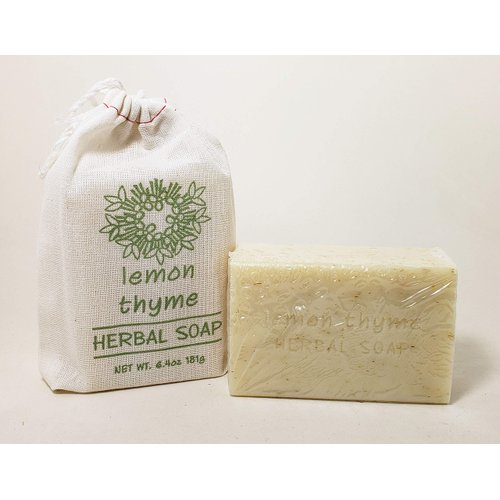 Greenwich Bay Trading Company Herbal Collection - 6.4oz Soap in Cloth Sack - Lemon Thyme