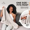 Super Absorbent Quick Dry No-Frizz Soft Microfiber Hair Towel Wrap for Curly, Coily or Tight Hair with Robust Elastic Strap for Drying and Plopping 20x40 inch, Gray