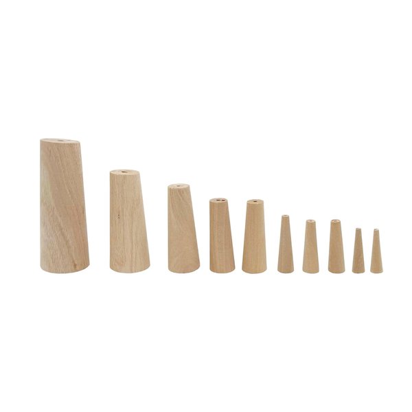 MARINE CITY Boat Emergency Durable Tapered Soft Conical Thru-Hull Wood Simple Design 7 Different Sizes Plugs Kit Drain Stopper Easy Use for Boats, Yachts, Marines, Ships (Pack of 10)