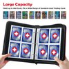 Premium Trading Card Binder 4 Pocket, GEAoffice PU Cover Card Collection Binder for 400 Cards, Sturdy Sports Card Holder for Standard Size Card, Card Album for MTG, TCG, Game&Sports Cards, Red