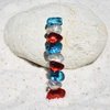 Red, White and Blue Stone 60 MM French Barrette Hair Clip