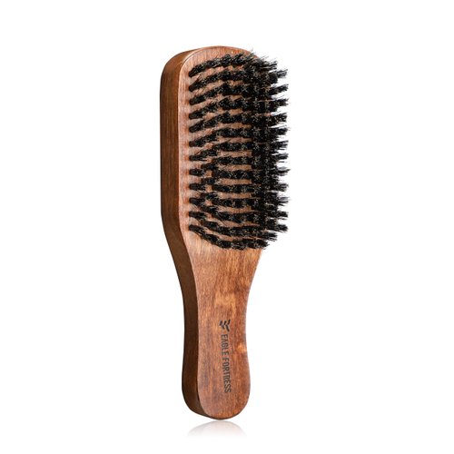 EAGLE FORTRESS Beard Brush for Men, Stiff Boar Bristle Beard Hair Brush for Grooming, Hand-Polished Wooden Men's Mustache Hair Brush for All Beard and Hair Types