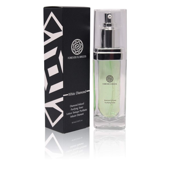 Forever Flawless Exfoliating Facial Toner With White Diamond Powder and Aloe Vera FF16, Enhance Skin Elasticity and Firmness, Cleanse and Close Pores (2.03 fl oz)