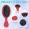 Epakh 6 Pack Mini Wet Hair Brush Travel Detangling Brush Kids Detangler Hair Brushes Toddler Baby Small Detangler Brush Soft Bristle Hair Brush for Women Wet Dry Curly Hair, 6 Colors (Rustic Colors)