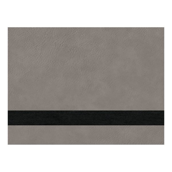 12" x 18" Sheet Gray/Black Blank Laserable Leatherette Sheet with Adhesive-Qty 1 Gray/Black