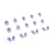Hkanlre Press on Nails Purple Medium Fake Nails Tips Full Cover Gradient False Coffin Butterfly Nails for Women and Girls 24PCS
