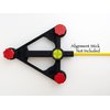 Adjustable Alignment & Leveling Stand for Garmin Approach R10 (Extended Height), Black with Red Knobs, Extended Height: 0.25'' - 2''