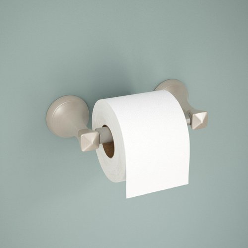 Esato Spring Loaded Toilet Paper Holder in Spotshield Brushed Nickel