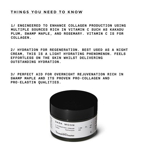 TRIUMPH & DISASTER | Dark Moon Hydrating Cream | Face Moisturizer - Night Cream for Men, 1.7 oz