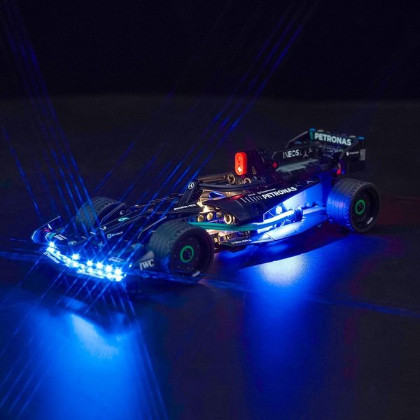 Bourvill LED Light for Lego Mercedes-AMG F1 W14 E Performance Pull-Back 42165 Set, Classic Version Light Lighting Building Blocks Model Compatible with Lego 42165(Lights Only, No Model)