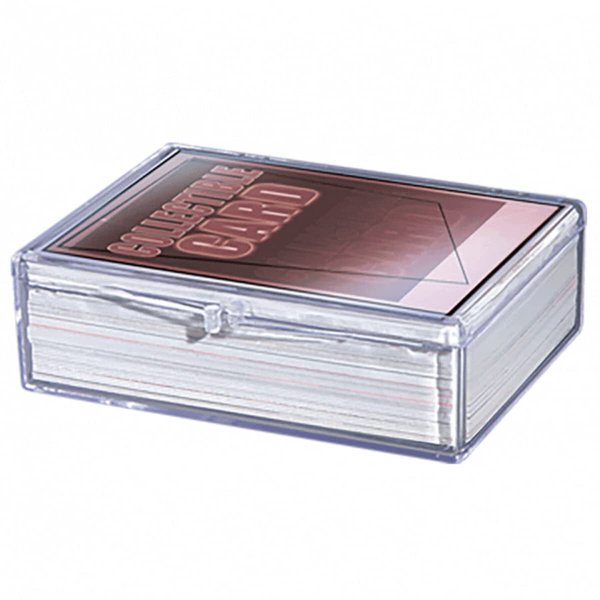 8 x 50ct-Card-Storage Cases Ultra Pro HINGED / SNAP Clear Plastic Box #43003 - Each box Holds up to 50 cards