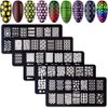 WOKOTO 5 Pieces Nail Stamping Plates Kit Floral Geometric Mosaic Image Stamp Set For Nail Art Stamp Stamping Templates Kit