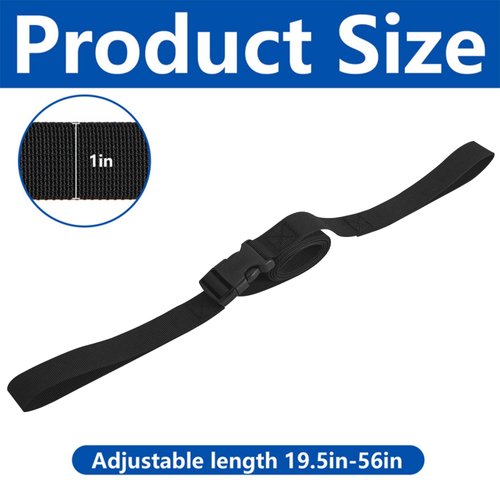 Shupakul 2 Pcs Pontoon Ladder Pull Up Straps,19.5 to 56 Inch Adjustable Marine Ladder Strap with Buckle,Reusable Boat Ladder Strap for Secure and Storage