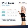 Copper Compression Wrist Brace - Copper Infused Adjustable Orthopedic Support Splint for Pain, Carpal Tunnel, Arthritis, Tennis Elbow, Tendinitis, RSI, Ganglion Cyst for Men Women - Left Hand - S/M
