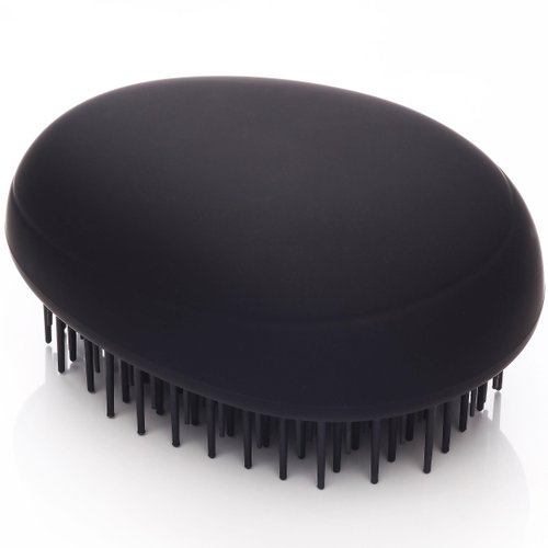 Kent PMB Black Pebble Scalp Massager Shampoo Brush, Shower Brush, and Travel Size Detangling Brush - Scalp Scrubber for Dandruff and Kids Hair Brush Hair Detangler - Hairbrush for Tangles