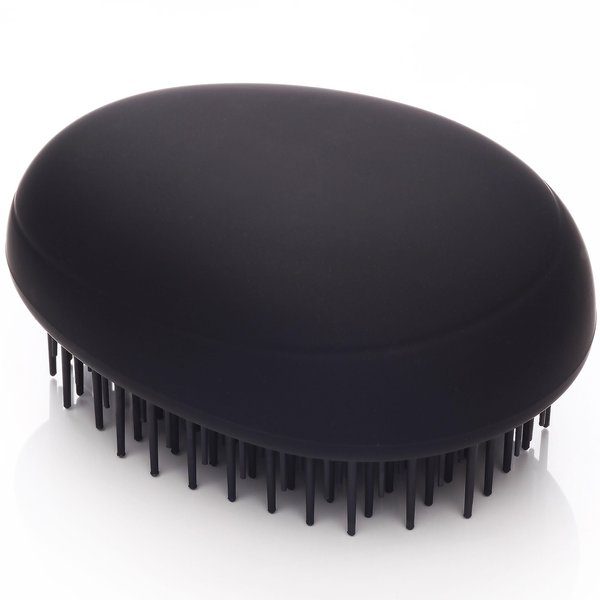 Kent PMB Black Pebble Scalp Massager Shampoo Brush, Shower Brush, and Travel Size Detangling Brush - Scalp Scrubber for Dandruff and Kids Hair Brush Hair Detangler - Hairbrush for Tangles