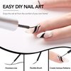 GAOY Gel Nail Polish Art Liner Set, 2 Classic Colors Black White for Nail Paint Design with Thin Brush DIY French Manicure and Pedicure at Home