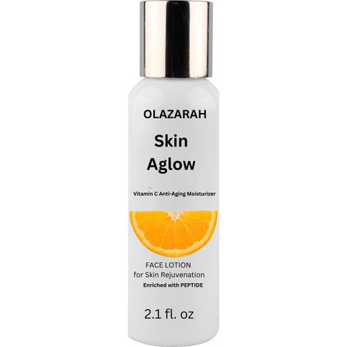 OLAZARAH Skin Aglow Vitamin C Anti-Aging Moisturizer Face Lotion for Skin Rejuvenation, Enriched with Peptide, 2.1 Fl. oz.