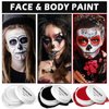 White Face Body Paint, Oil Based Face Paint Professional White Body Face Paint Palette Makeup for Halloween Clown Stage Zombie Vampire Makeup