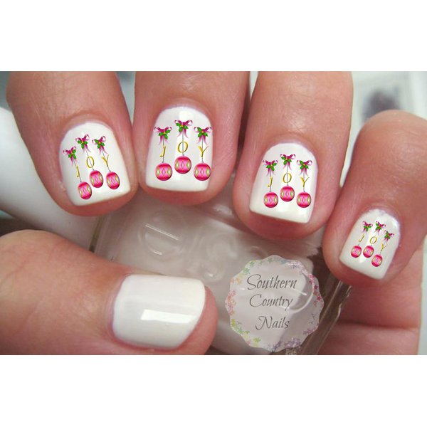 Christmas Joy Nail Decal Nail Art Stocking Stuffer Fingernail Decals Nail