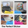 PPD 50 Sheets Inkjet Creative Media Waterproof Glossy Self Adhesive PVC Vinyl Sticker Paper 8.5x11 True Photographic Quality 4.1mil Thin Full Sheet Instant Dry Scratch and Tear Resistant (PPD-36-50)