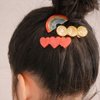 Colorful Rainbow Hair Clips,Cellulose Acetate Hair Clips,Small Claw Clips for Girl,Hair Accessories for Women,Pack of 2