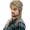 Sabosi Mullet Wig Blonde 80s Men Wig,Punk Rocker Hair Party Daily Halloween Costumes Long Wigs