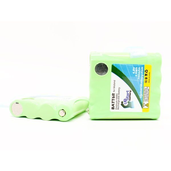 2 Pack - Replacement for Midland LXT535 Battery - Compatible with Midland BATT-6R Two-Way Radio Battery (700mAh 4.8V NI-MH)