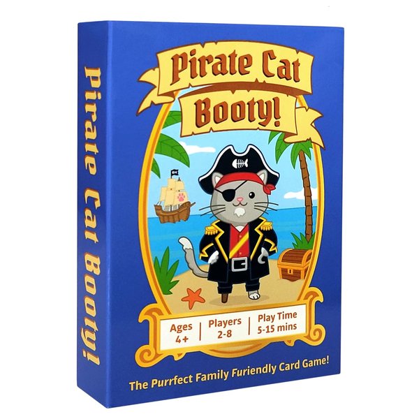 Pirate Cat Booty! A Fun Family Card Game for Kids and Adults Ages 4 and up, 2-8 Players