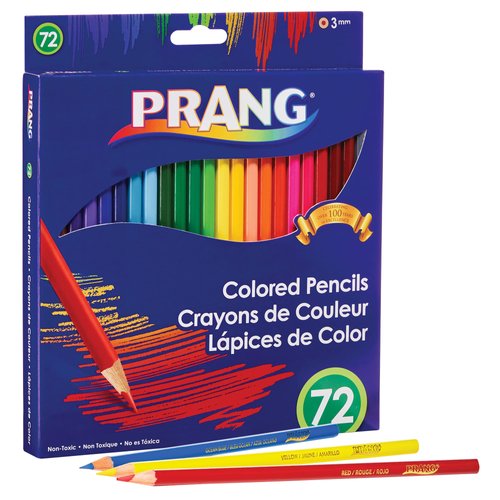 Prang Colored Pencil Sets, 3 Mm, 2b (#1), Assorted Lead/barrel Colors, 72/pack