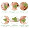HOTACE Natural Jade Roller Gua Sha Kit Face Massager Portable Facial Skin Care Tools-XIUYU Green